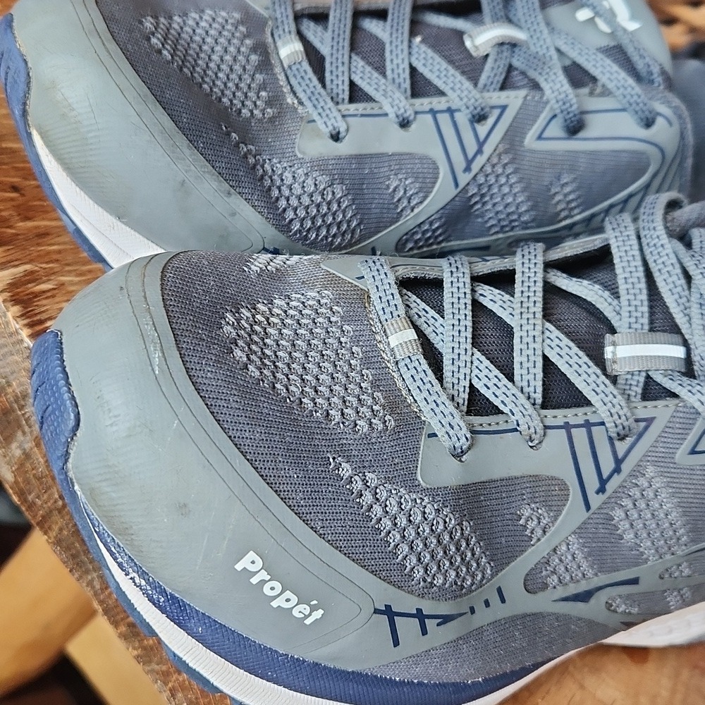 Propet One LT Gray Trainers Ortholite Gym Running Shoes Sneakers Gray sz 11 Wide - Picture 13 of 16
